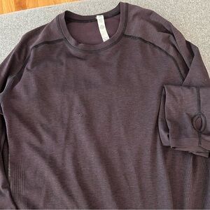 Mens long sleeve lululemon purple shirt